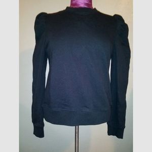 Cynthia Rowley Ruched Puffed Shoulder Sweater